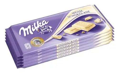 Kraft Foods Deutschland GmbH: Milka - Weisse Schokolade - 1 Packung mit 5 Taf...
