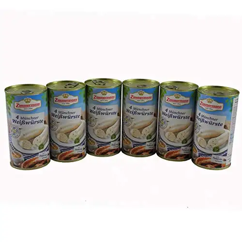 Münchner Weißwürste 6er Pack (6 Dosen à 4 Stück / 250 g)