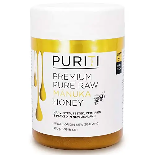 PURITI Manuka-Honig MGO 100+ 250g aus Neuseeland - zertifiziert, laborgeprüft, reines Naturprodukt, frei von Zusatzstoffen, Premium Qualität