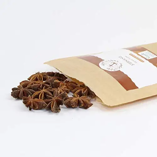 Bio Sternanis 60g Vorratsbeutel | Ganze Früchte | wiederverschliessbar mit Aromaschutz