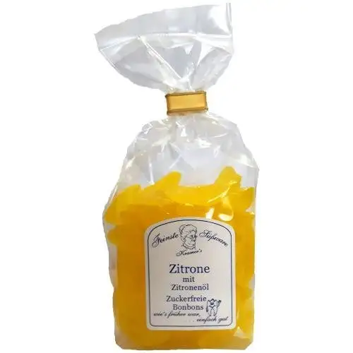 Zuckerfreie Zitronen Bonbons mit Zitronenöl, 120g