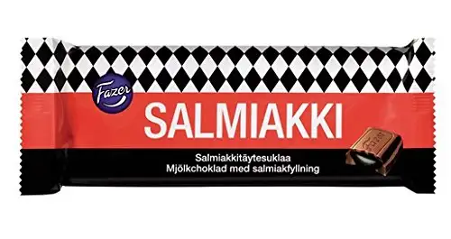 Fazer Salmiakki - Milchschokolade mit Salziger Lakritze Füllung (3er Pack)