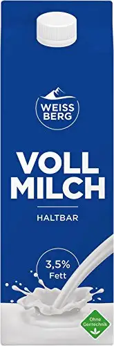 Weißberg Haltbare Vollmilch 3,5% Fett mit Light Cap, 12er Pack (12 x 1 kg)