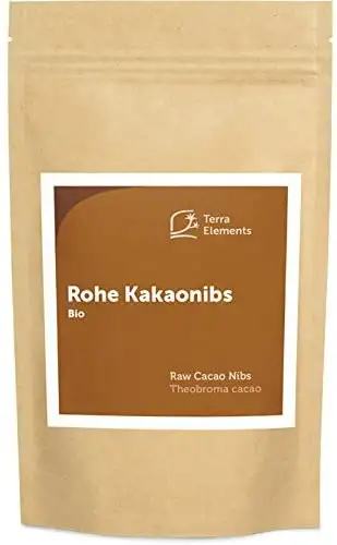 Terra Elements Bio Criollo Kakaonibs 200 g I Unbehandelt I 100% rein I Vegan I Rohkost