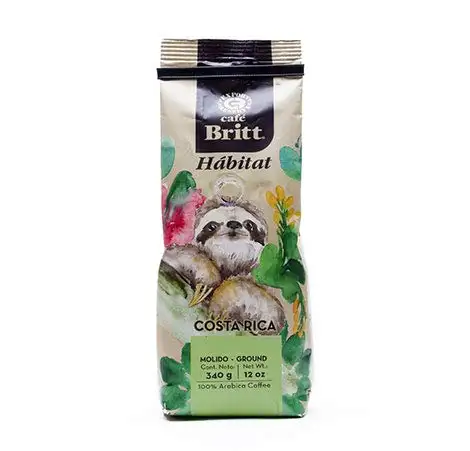 Gourmet Café Britt Costa Rica Habitat Blend 100% Café Arábica gemahlen, 340 g Packung