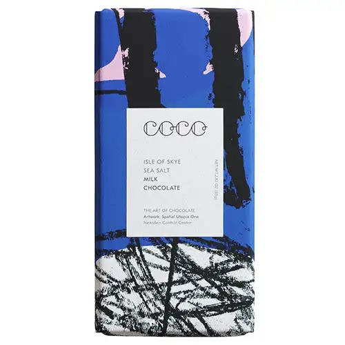 COCO Chocolatier, Milch-Schokolade 40% mit Isle of Skye Meersalz, Tafel, Schottland, [2 x 80g.]