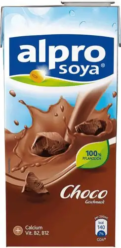 Alpro Soya Drink Schoko, 100 % pflanzlich - 1L - 4x