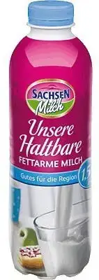Sachsenmilch Haltbare fettarme Milch - 1,5 %, (8 x 0,75 Liter)
