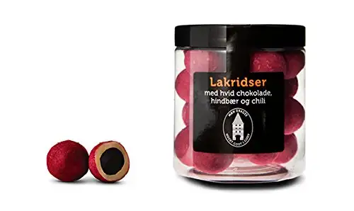MØN Dragée Liquorice - Lakritz mit weißer Schokolade, Himbeerstückchen und Chili, 150g