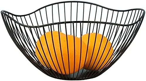 JJJ GCX Metalldraht-Fruchtschale, Obst- und Gemüse-Aufbewahrungsständer, Tischkern-Dekoration Obstkorb, verwendet für Brot, Obst, Snacks, Süßigkeiten Mode