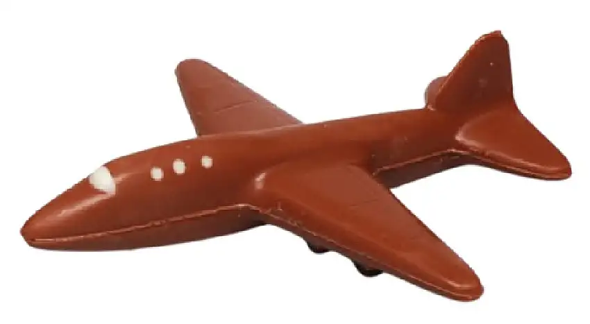 01#111423 Schokoladen Flugzeug, Vollmilch, Geschenke, Airport, Flieger, Jet, Geschenk, NEU