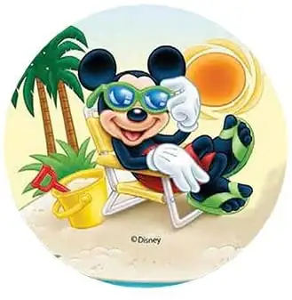~DISNEY MICKEY MOUSE TORTENAUFSATZ 14,5 CM, OBLATE/REISPAPIER, CUPCAKE-DEKORATION, VI DEKORATION GEBURTSTAG HOCHZEIT PARTY
