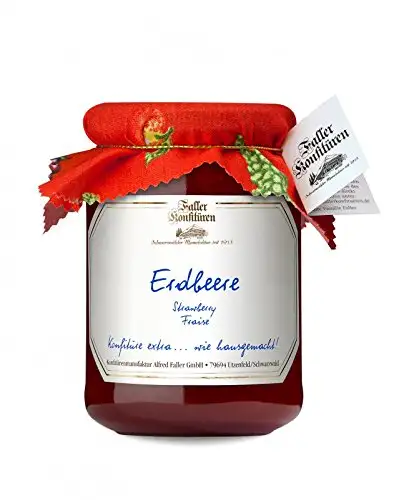 Faller Konfitüren Marmelade aus dem Schwarzwald Faller Erdbeer-Konfitüre extra 450 Gramm