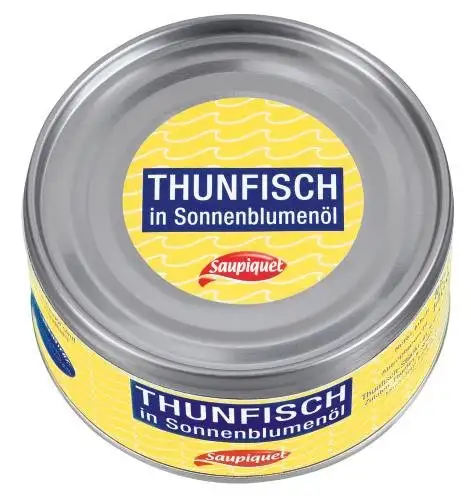 Saupiquet Thunfischstücke in Sonnenblumenöl, 8er Pack (8 x 185 g Dose)