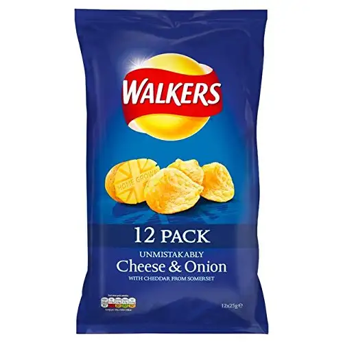 Walkers Cheese & Onion Chips 12 x 25g
