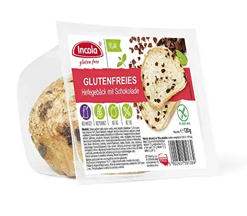 GLUTENFREI Hefegebäck mit Schokolade (120g) Sojafrei Laktosenfrei Vegan Weizenmehlfrei (10)