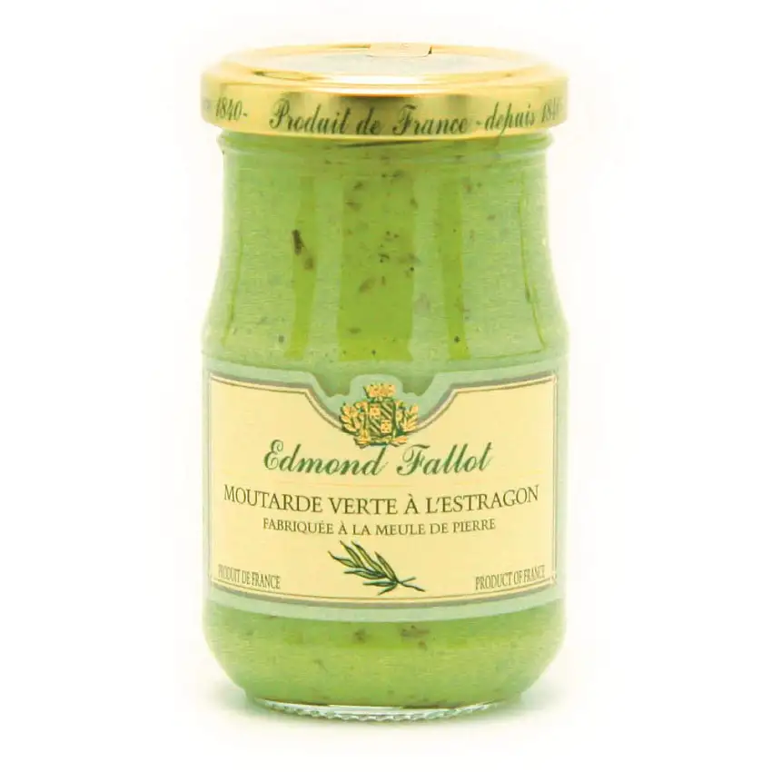 Dijon Senf mit Estragon, grün, fein, Fallot, 190 ml