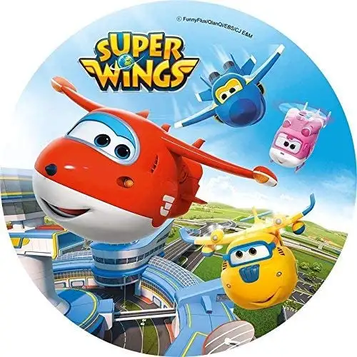 KnBo Tortenaufleger Tortenfoto Aufleger Foto Bild Super Wings (11) rund ca. 20 cm *NEU*OVP*