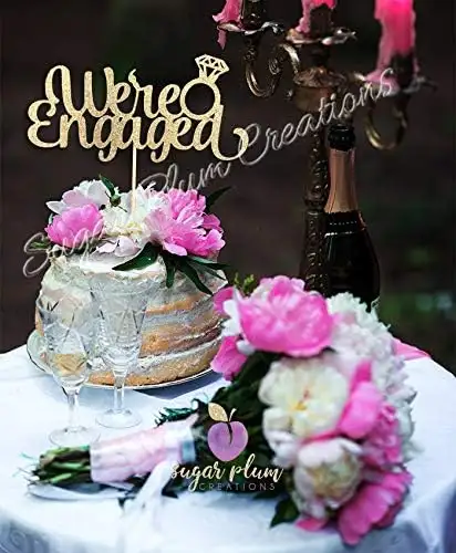 Tortenaufsatz "We're Engaged"