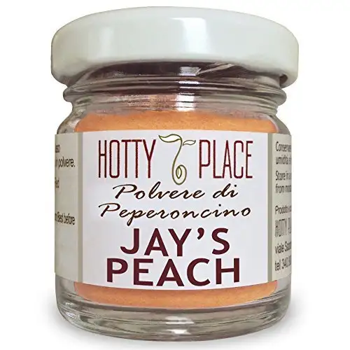 JAYS PEACH Chili PULVER Wirklich EXTREME SCHARF im 10g glas