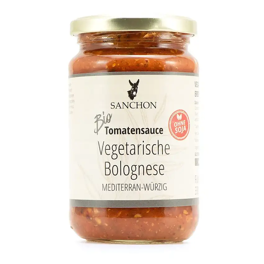 Bio Tomatensauce Vegetarische Bolognese, Sanchon (1 x 330 ml)