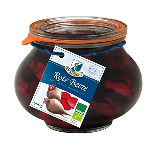 Kiebitzhof Rote Bete im Weckglas, 3er Pack (3 x 540 g)