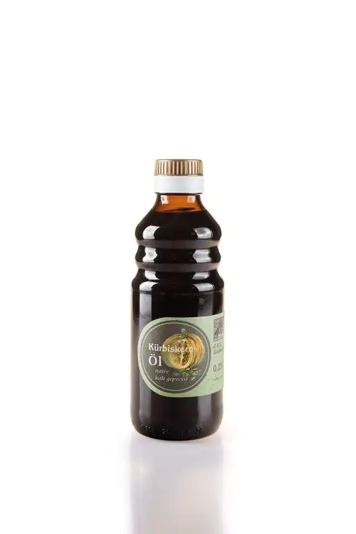 Kaltgepresstes Kürbiskernöl - naturrein aus der O.E.L. Goldmühle, Saaten aus Österreich - 250 ml