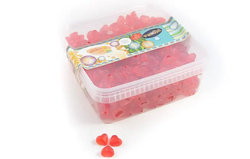 Deine Naschbox - Zuckerfreie-Fruchtgummi-Herzen - 1kg Box