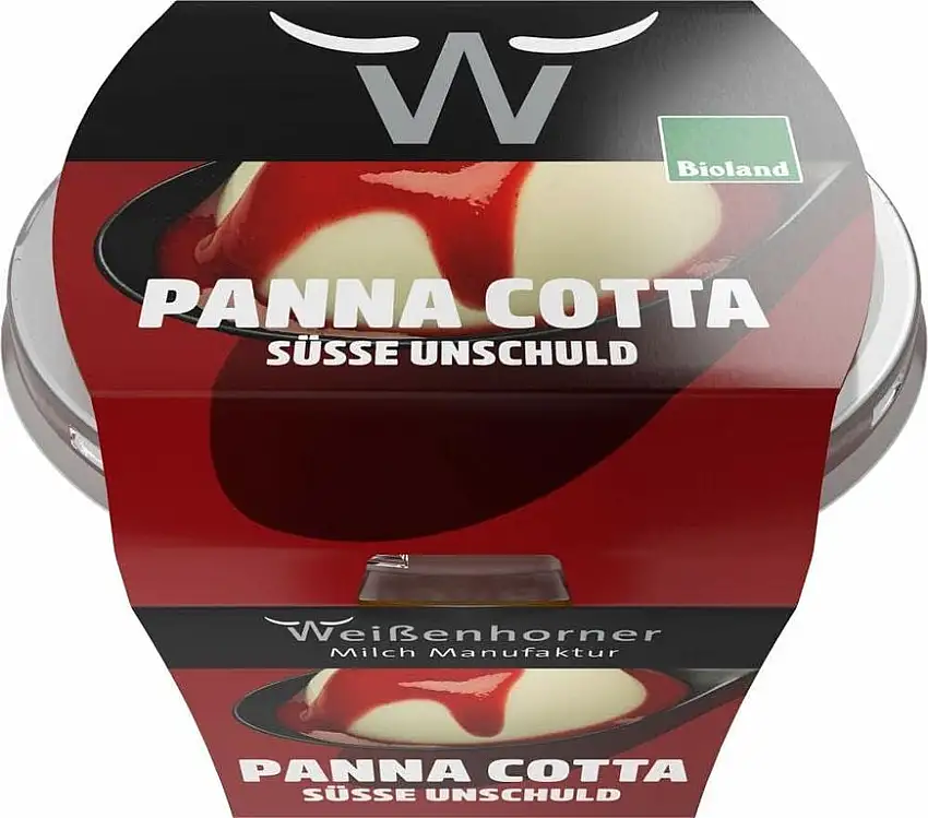 Weißenhorner Milch Manufak Bio WH MM Bioland Panna Cotta Himbeere (6 x 130 gr)