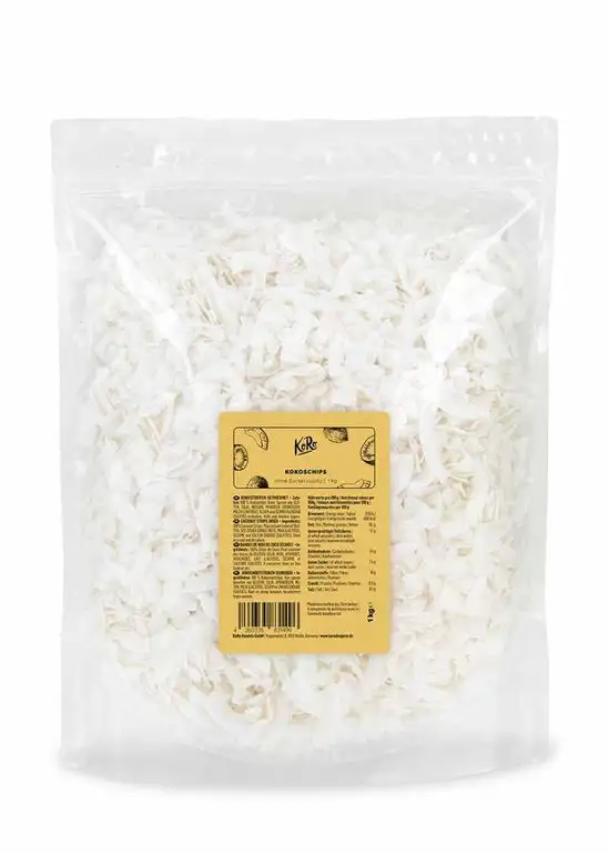 KoRo - Kokoschips ohne Zuckerzusatz 1 kg - 100 % Naturbelassen Knackig Schwefelfrei