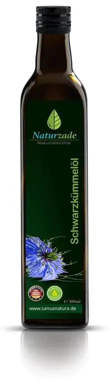Naturzade Schwarzkümmelöl 500ml Gefiltert Glasflasche, kaltgepresst, direkt vom Hersteller