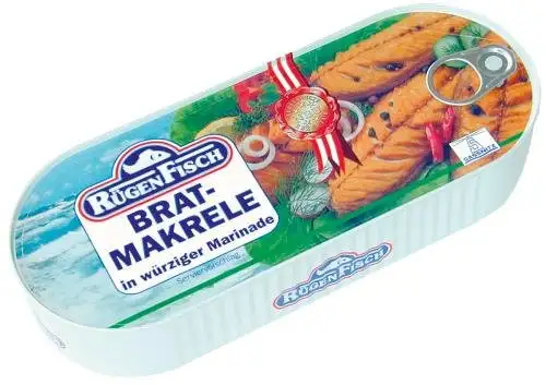 Rügen Fisch Makrelenfilets gebraten, 6er Pack (6 x 500 g Dose)