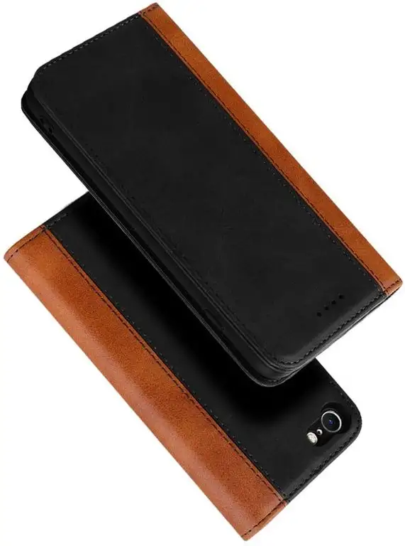 Radoo iPhone 8/iPhone 7 Hülle, Premium PU Leder Handyhülle Klappetui Flip Cover Tasche Etui Brieftasche Lederbrieftasche Schutzhülle für Apple iPhone 8/iPhone 7 4,7" (Schwarz)
