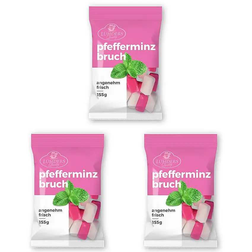 Pfefferminze Bruch 3er-Set (3 x 155g)