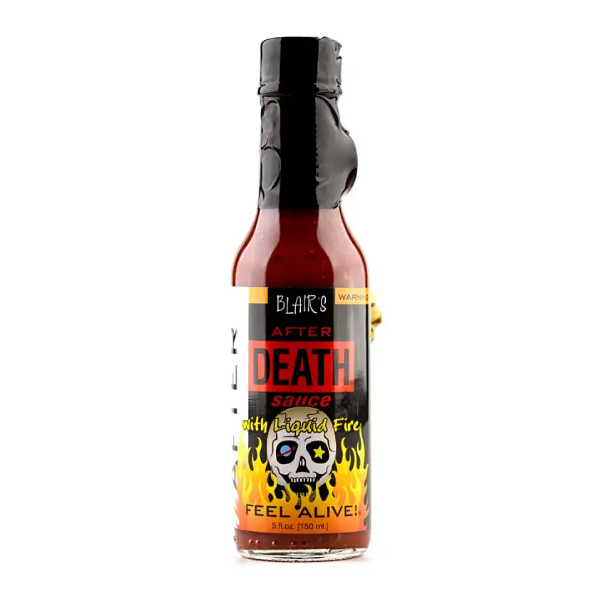 Blair's® AFTER DEATH Amerikanische Scharfe Sauce mit Chipotle (5oz = 150ml) | 50.000 Scoville Heat Units (SHU)