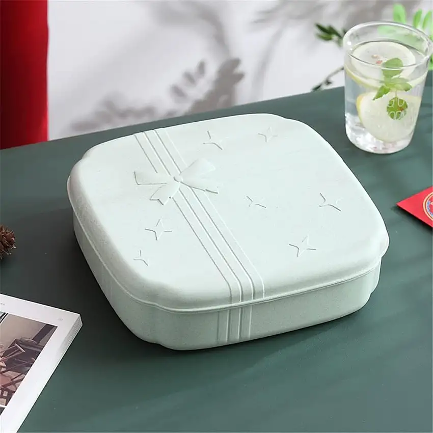GJRFYJ Süßigkeitstablett Wohnzimmer Haushalt Melonenkerne Snackbox Trockenfrüchte Nusstablett Haushalt Süßigkeitsbox mit Deckelplatten und Tabletts (Color : A, Size : 9 * 25 * 25cm)