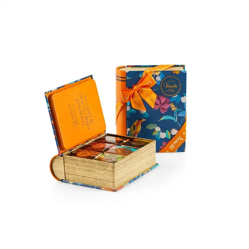 Venchi - Mini-Buch Kollektion Gemme mit Granblend Pralinenmischung, 123g - Geschenkidee - Glutenfrei
