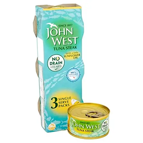 John West Kein Ablauf Thunfisch-Steak in Sonnenblumenöl 3 x 60g
