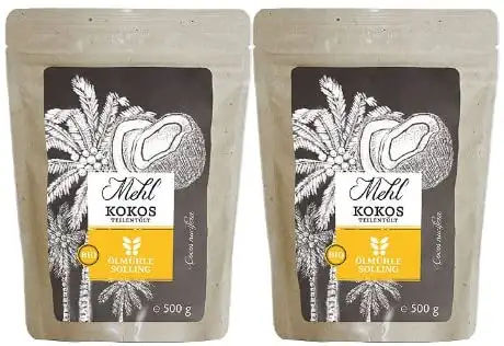 Bio Kokosmehl feingemahlen, 2x500g, teilentölt, Ölmühle Solling