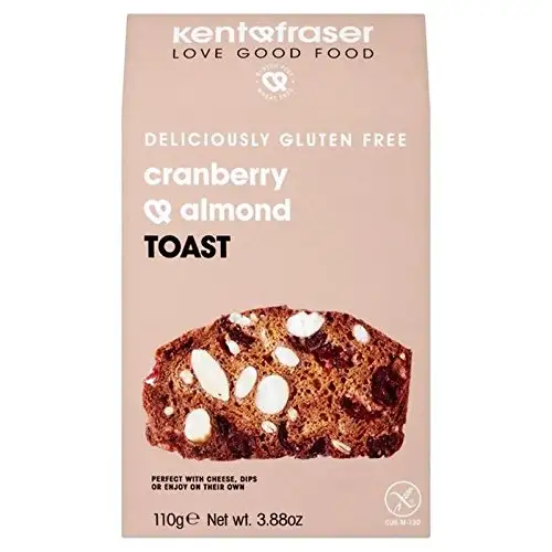 Kent & Fraser Glutenfrei Cranberry-Mandel-Toast 110G