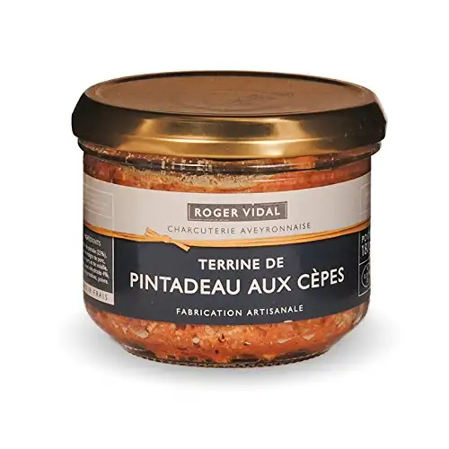 Roger Vidal - Pastete Perlhuhn mit Steinpilzen (Terrine de Pintadeau aux Cèpes) 180 g