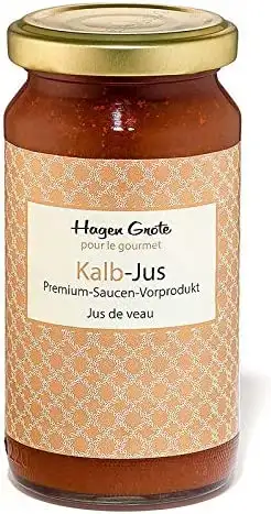 Hagen Grote Kalb-Jus, 3 x 200 ml, hochkonzentrierter Fleischsaft aus handwerklicher Fertigung, für aromatische Fleischsauce, rein natürlich