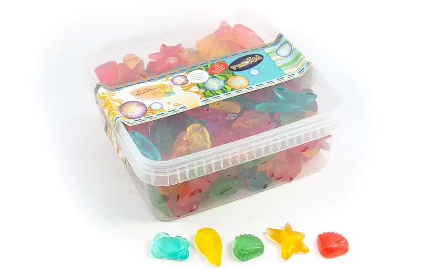 Deine Naschbox - Fruchtgummi Meeresfrüchte zuckerfrei - 1kg Box