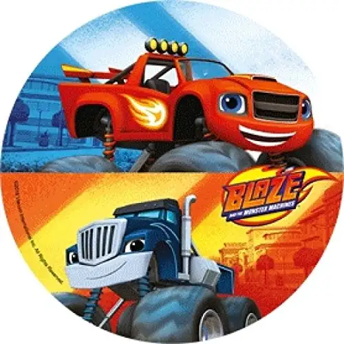 Aufleger Ø 21 cm - Blaze and the Monster Machines Nr.3 - Oblate/Wafer/Esspapier