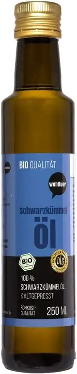Wohltuer Bio Schwarzkümmel Öl 250 ml - Kaltgepresst in Rohkostqualität I Biozertifizierte Ägyptische Rohware
