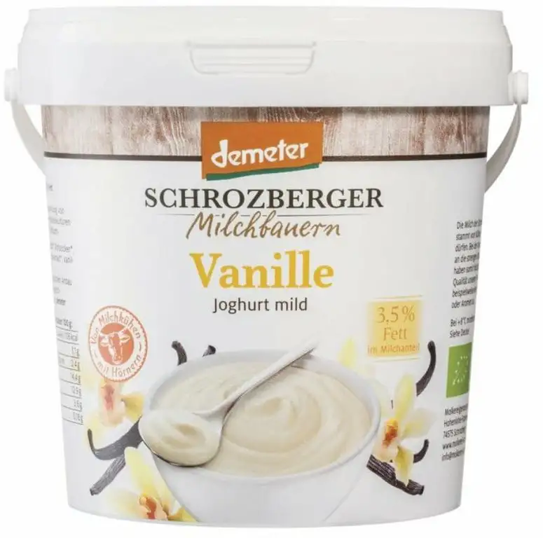 Schrozberg Bio Joghurt mild Vanille (6 x 1 kg)