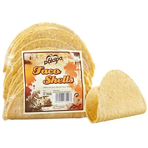 Maistortilla Taco Shells 13 cm - 12 Stück je Packung - Palapa