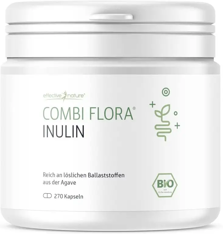 effective nature Bio Inulin - Hochdosiertes, 100% reines Inulin in Bio-Qualität - 270 Kapseln
