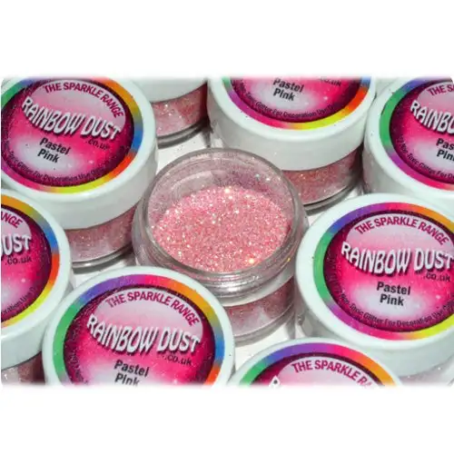 Rainbow Dust Non-Toxic Cake Glitter Decoration Sparkle Range PASTEL PINK