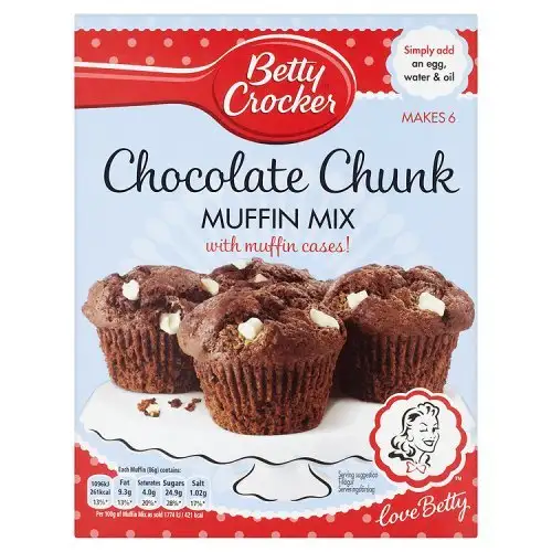 Betty Crocker Chocolate Chunk Muffin Mix, 1er Pack (1 x 335 g)